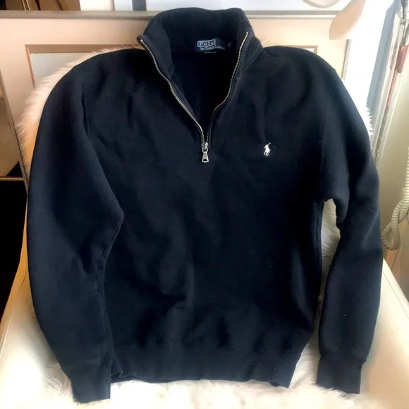 Polo Ralph Lauren black zip sweater small - Picture 1 of 5